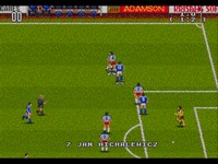 une photo d'Ã©cran de European Club Soccer sur Sega Megadrive